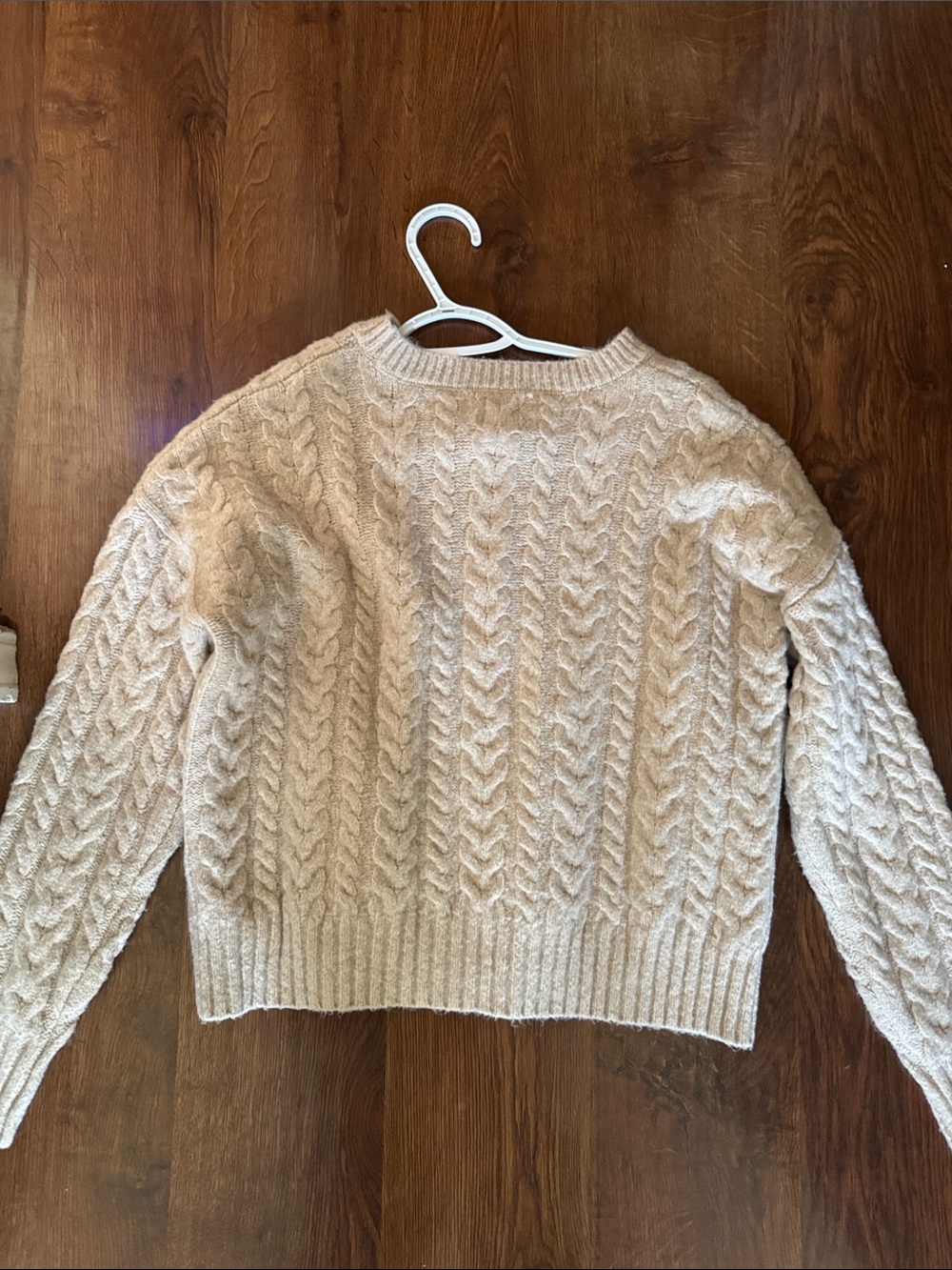 Joie Cream Cable Knit Crew Sweater